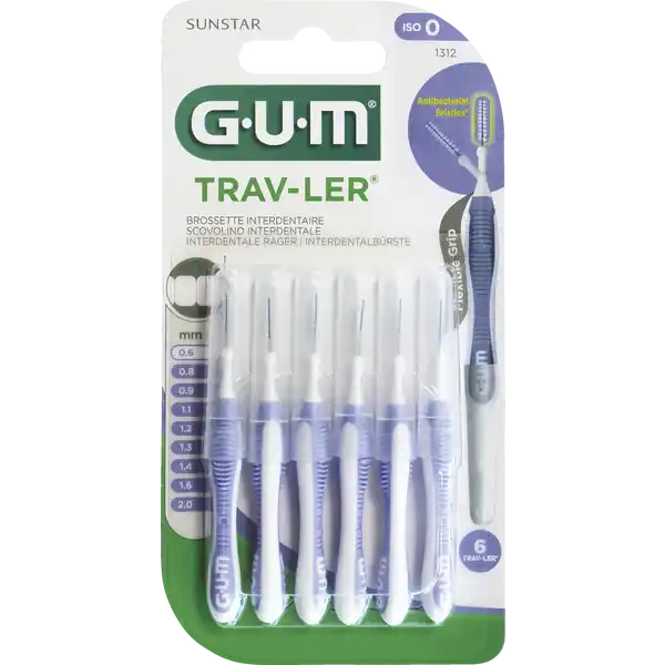 TRAV-LER® Interdentalbürste Kerze 0,6 mm hellblau