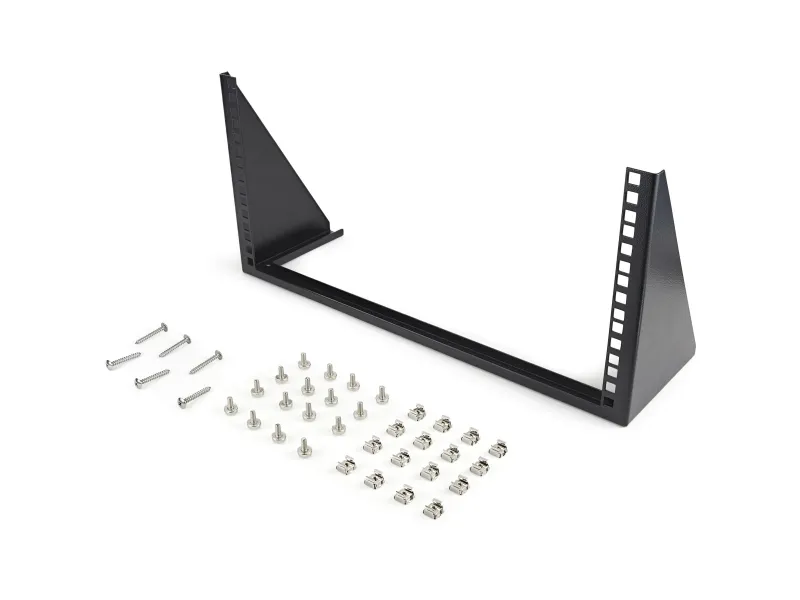 StarTech.com 5U Vertical Wall Mount Rack - 19in Low Profile Open Wall Mounting Bracket - Network/Server Room/Data/AV/IT/Patch Panel/Communication/Computer Equipment - w/ Cage Nuts/Screws - Rack åben ramme - 2-pæl - vægmonterbar - sort - 5U - 19