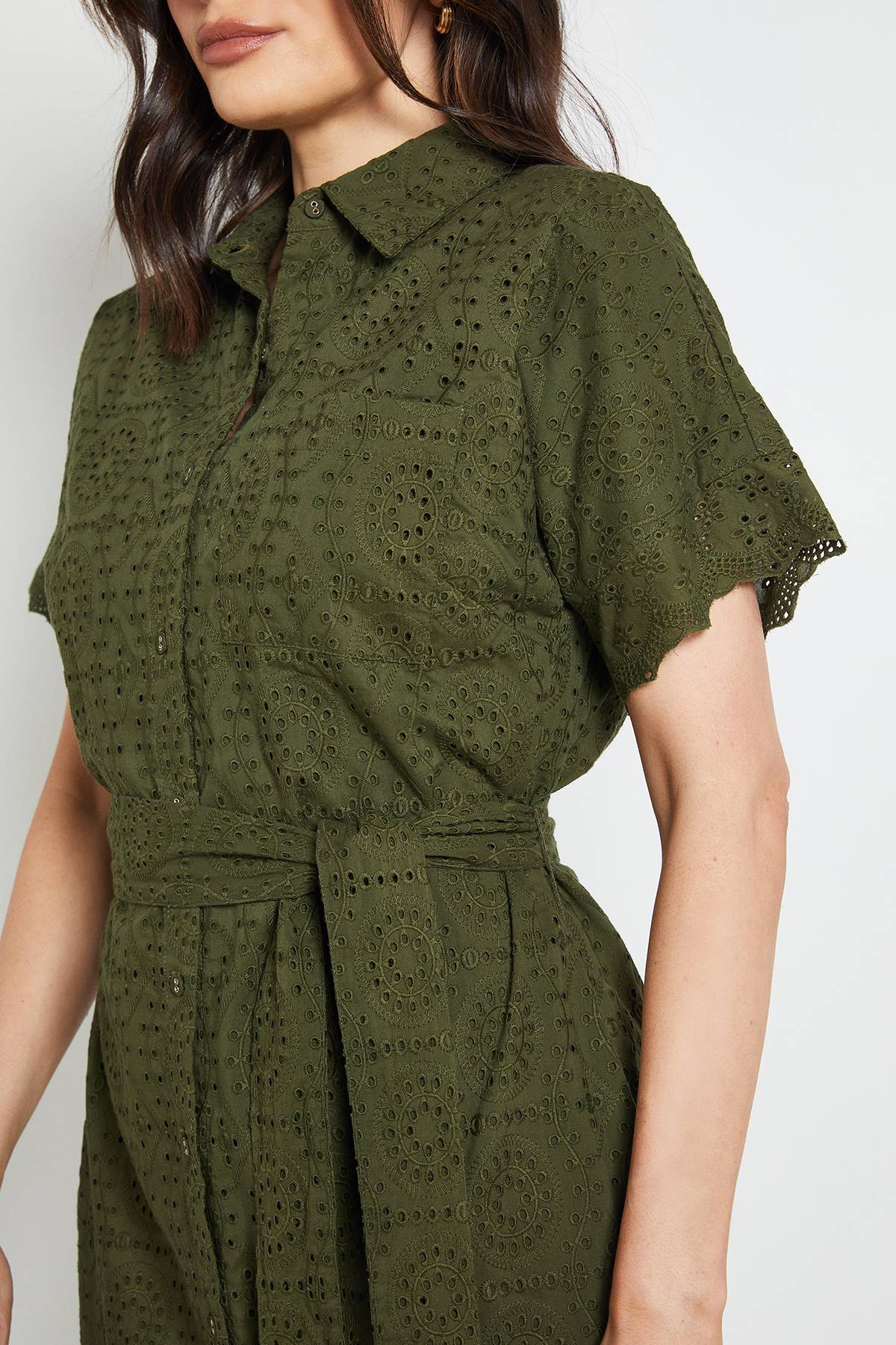 Wallis Robe Chemise Broderie Anglaise D'été