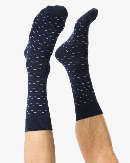5 paires de chaussettes homme avec coton graphique bleu foncé
