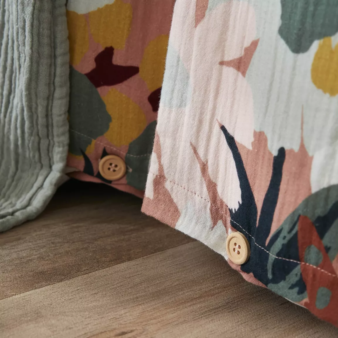 Housse de couette gaze de coton (240 x 220 cm) Azel Multicolore