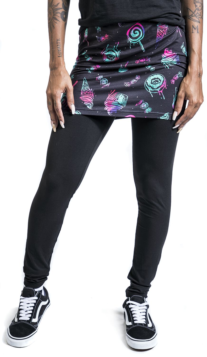 Leggings avec jupe & imprimé bonbons | Full Volume by EMP Legging