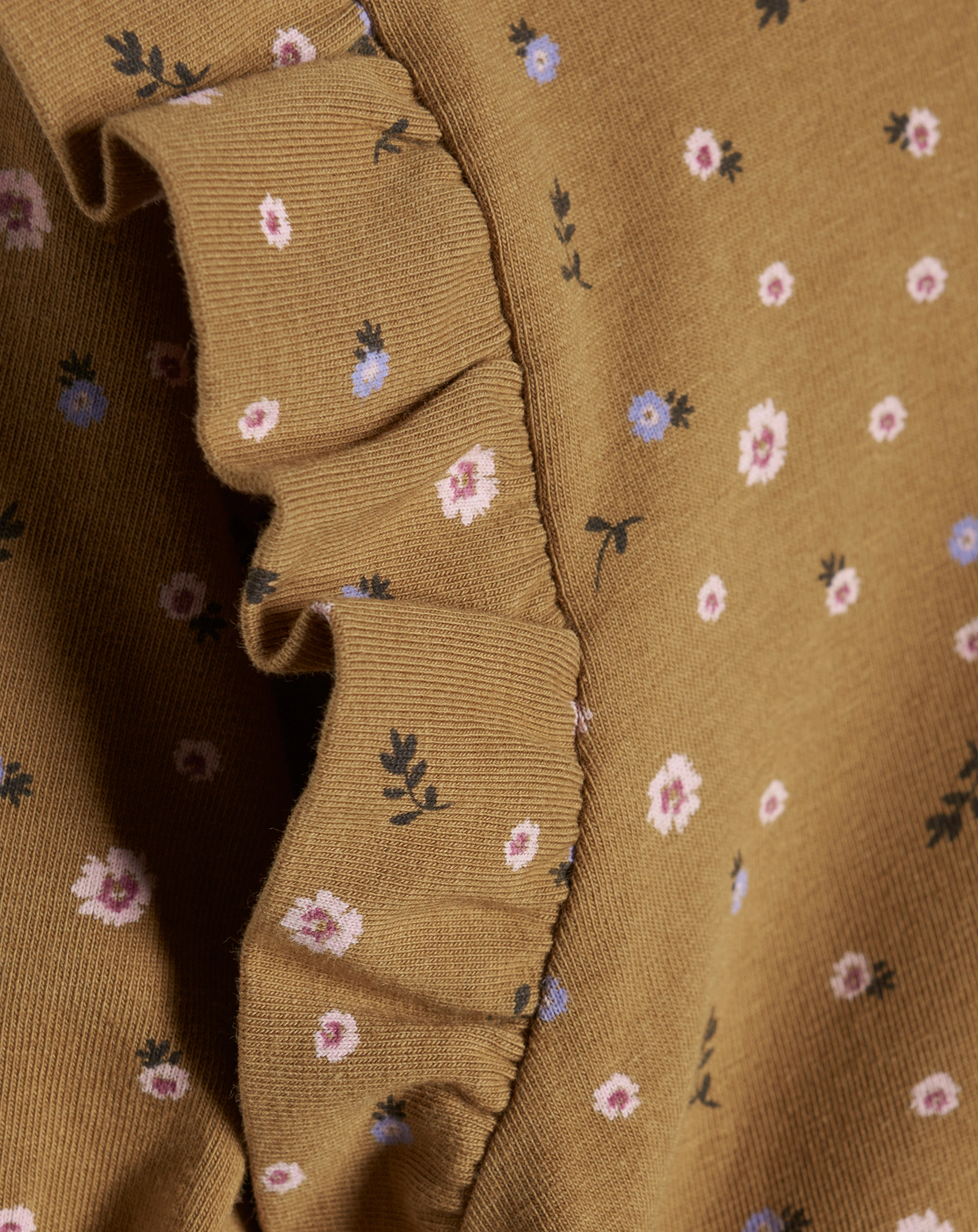 Langarm-Kleid FLOWER AOP in dijon