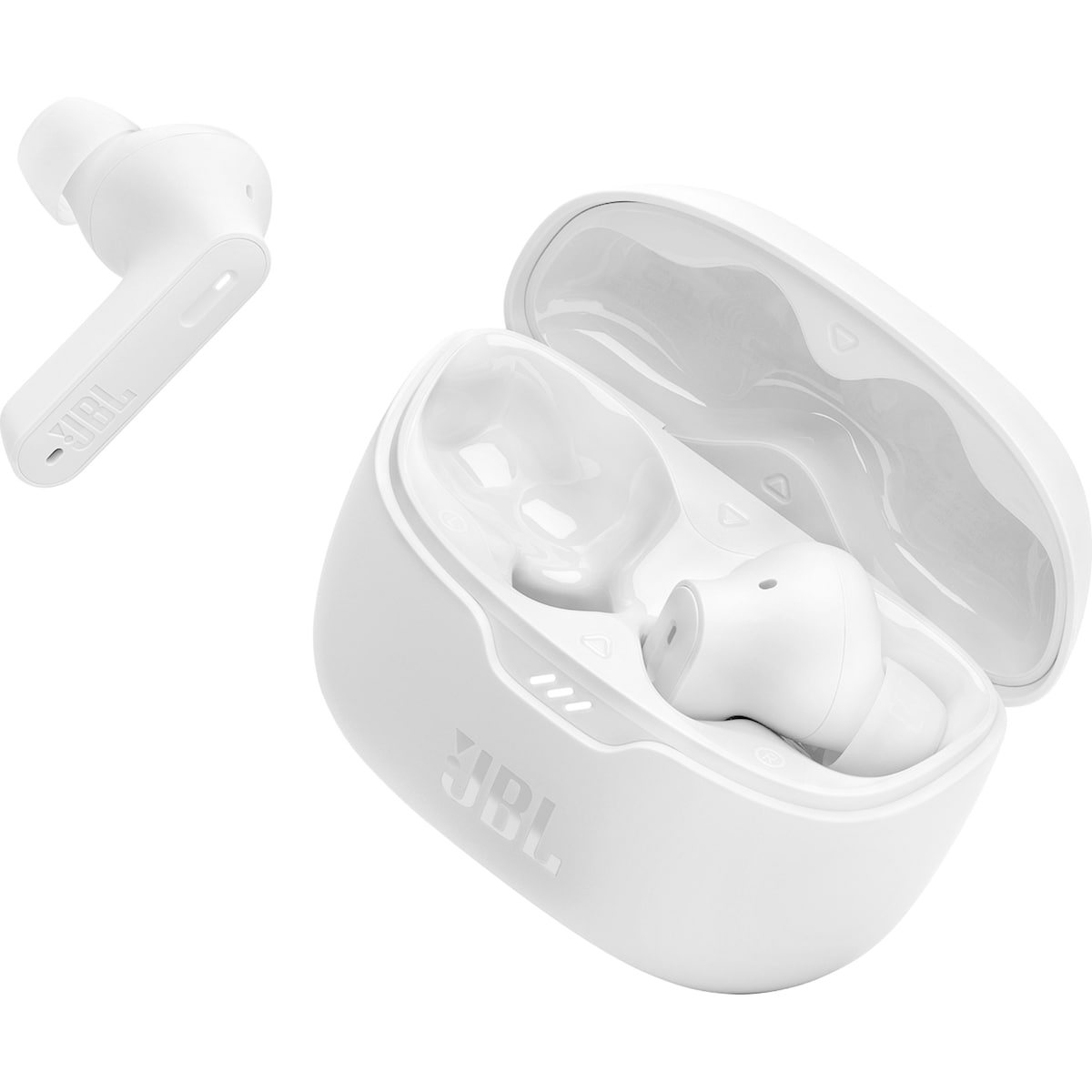 JBL Tune Beam helt trådløse in-ear hodetelefoner (hvit)