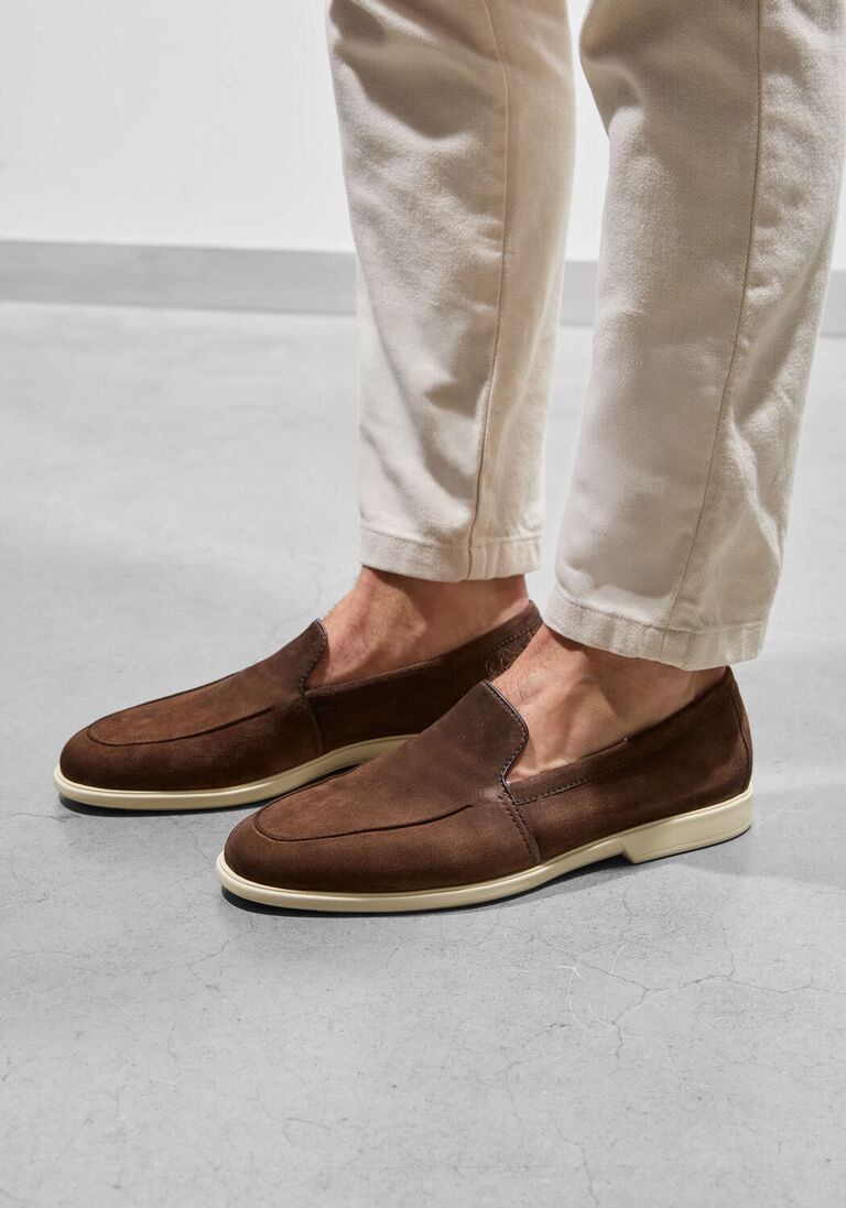 bruine santoni loafers malibu
