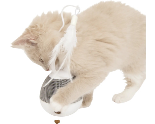 catit Pixi Spinner snack dispenser, interactief, wit & grijs, geactiveerd door aanraking