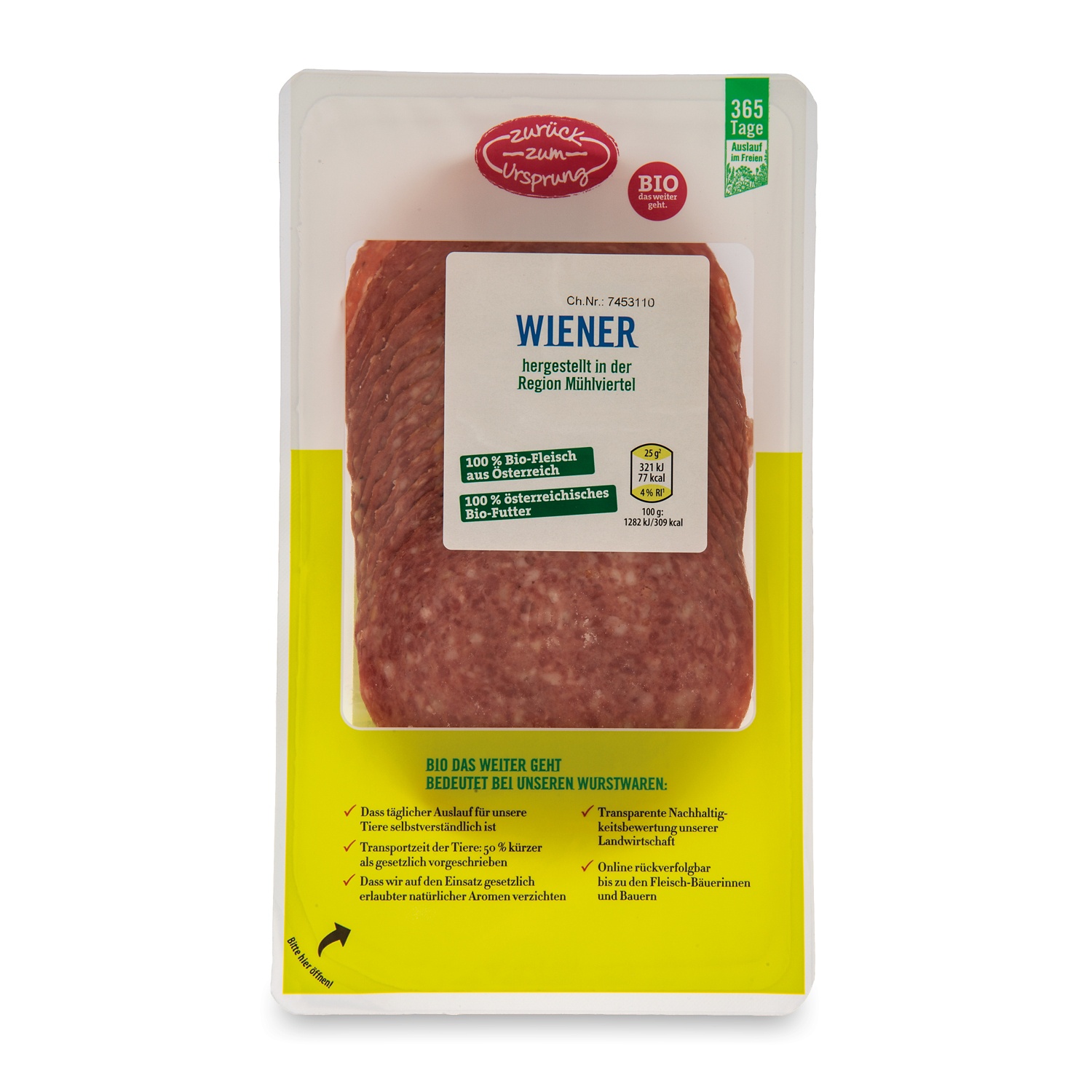 ZURÜCK ZUM URSPRUNG BIO-Spezialaufschnitt, Wiener 100 g