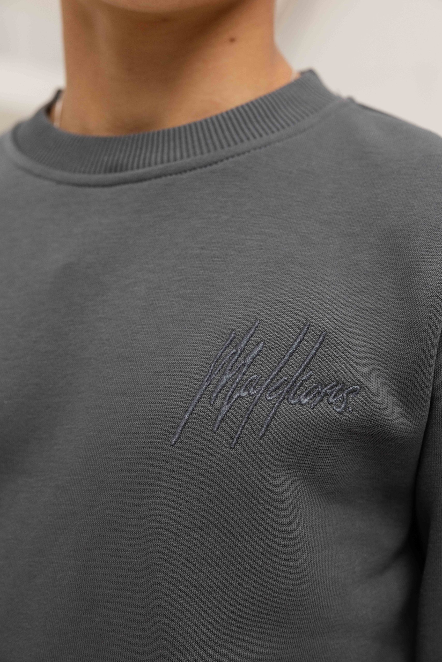 Malelions Nylon Pocket Sweater Trainingspak Kids Grijs