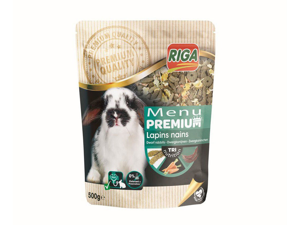 MENU PREMIUM RIGA COELHO ANÃO 500G