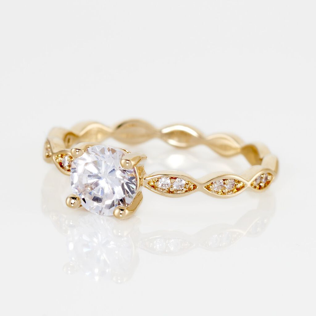 Bague Plaqué Or Kurt Oxydes De Zirconium
