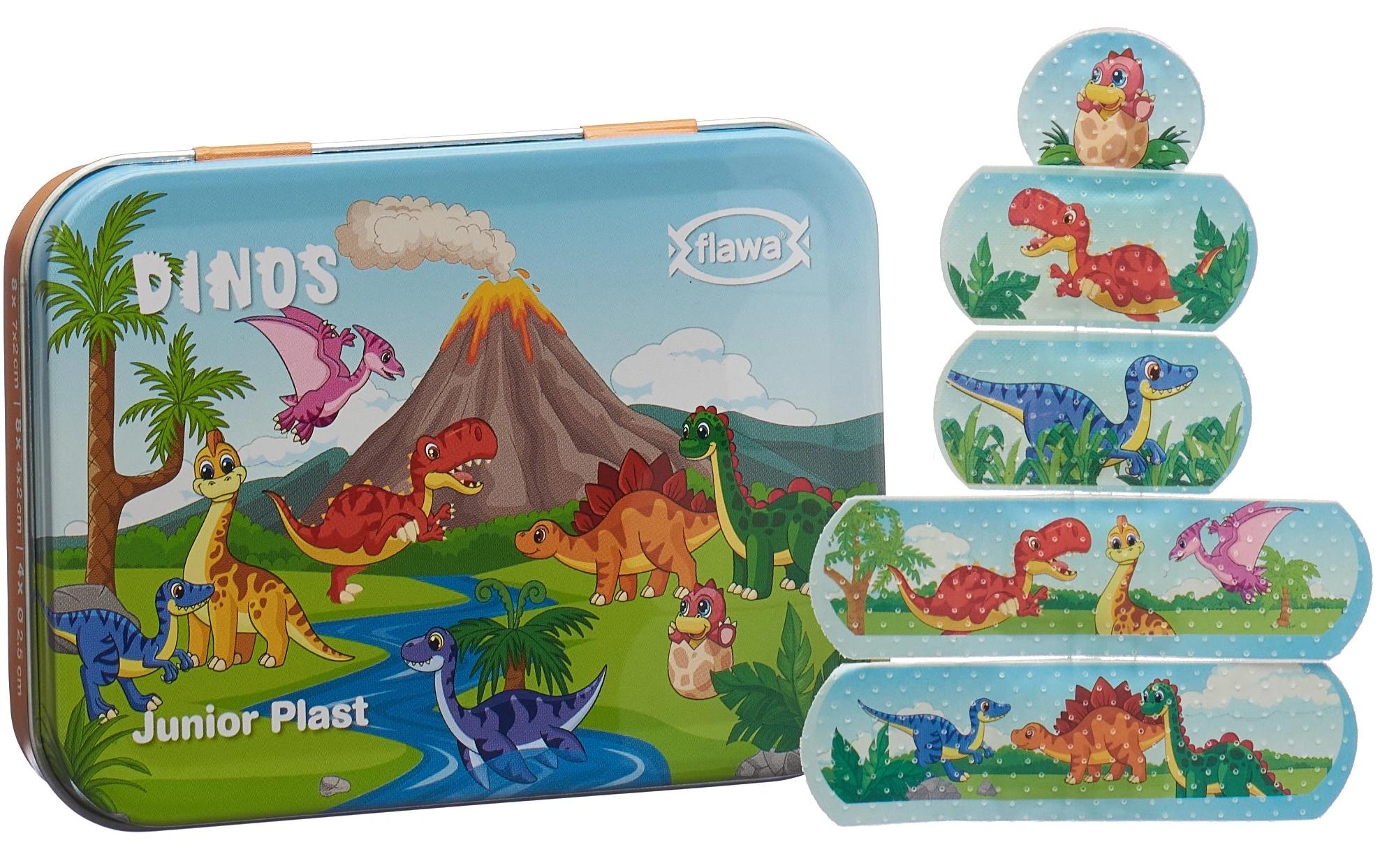 Pflaster Junior Dinos 20 Stück assortiertLustige Pflasterbox für Kinder