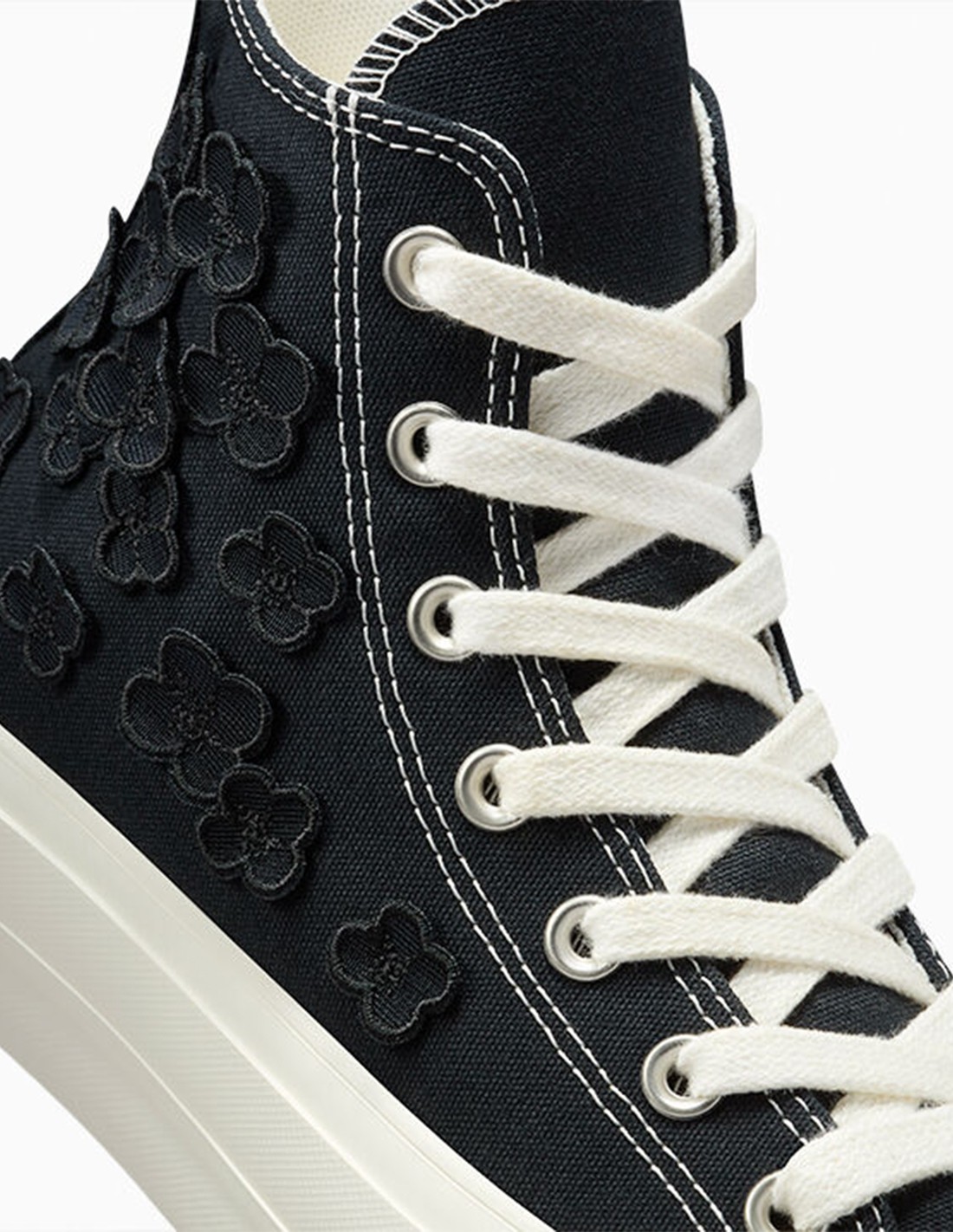 converse Sneakers Montantes Femme Ctas Lift Hi Noir/Blanc Toile