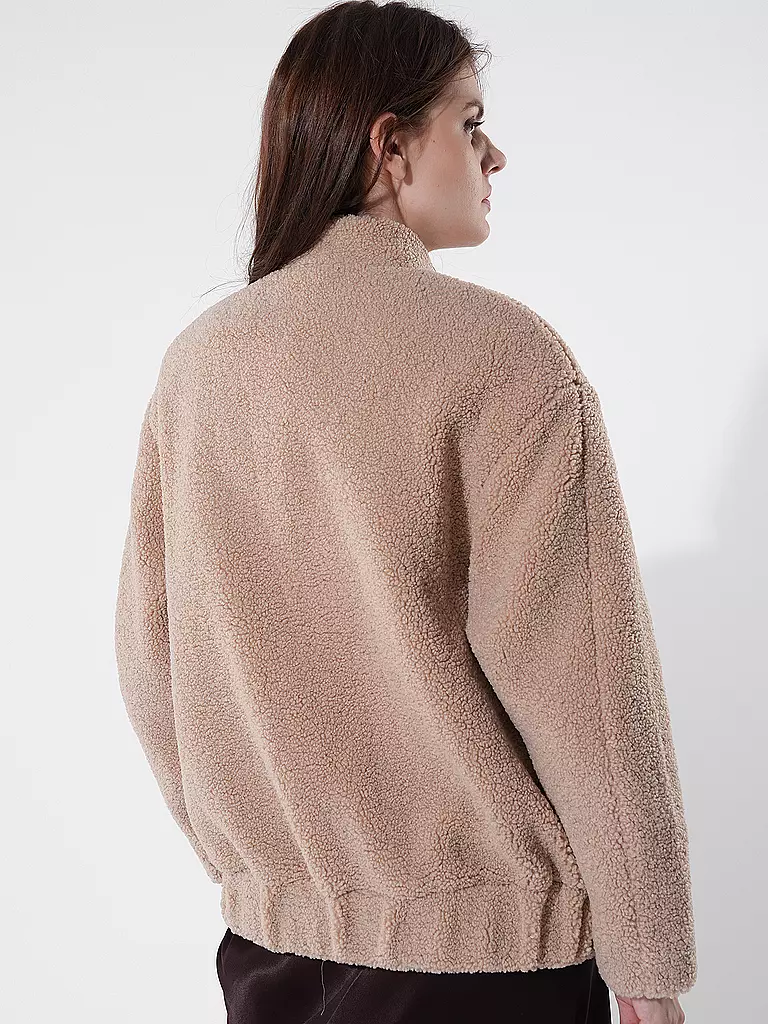 COMMA IDENTITY Jacke in Felloptik beige