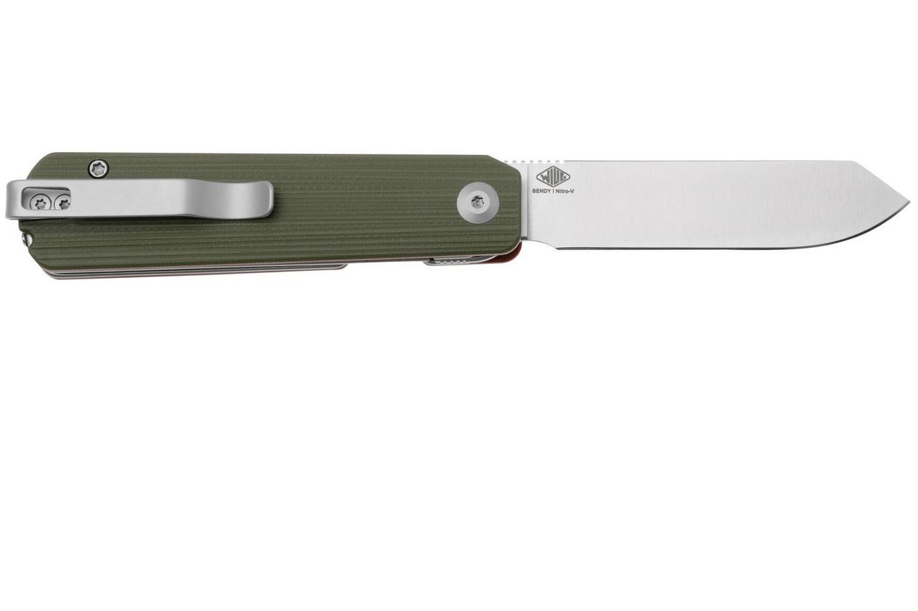 CIVIVI Sendy C21004B-1 Satin Nitro-V, Milled Green/Red G10, zakmes, Ben Petersen design