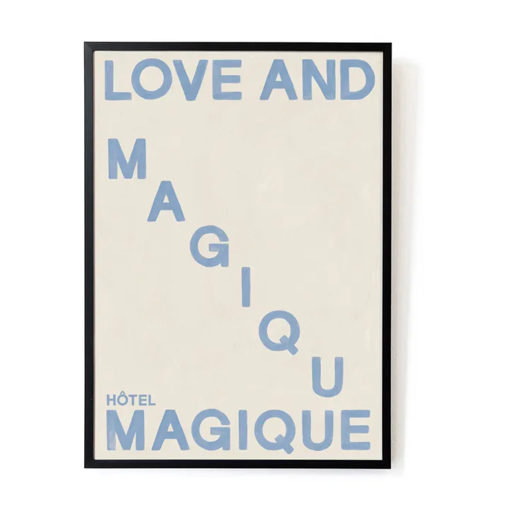 Hôtel Magique Affiche Love and Magique Blue | Bleu