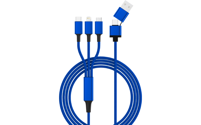 InnTec Hydra ULTRA USB-Kabel 5in1 Farbe: Blau