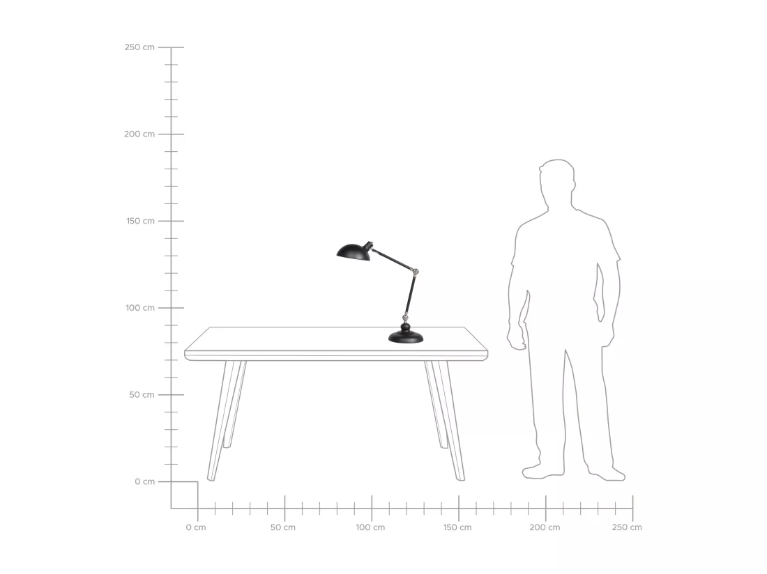 Lampe de bureau MERAMEC Réglable Métal Noir