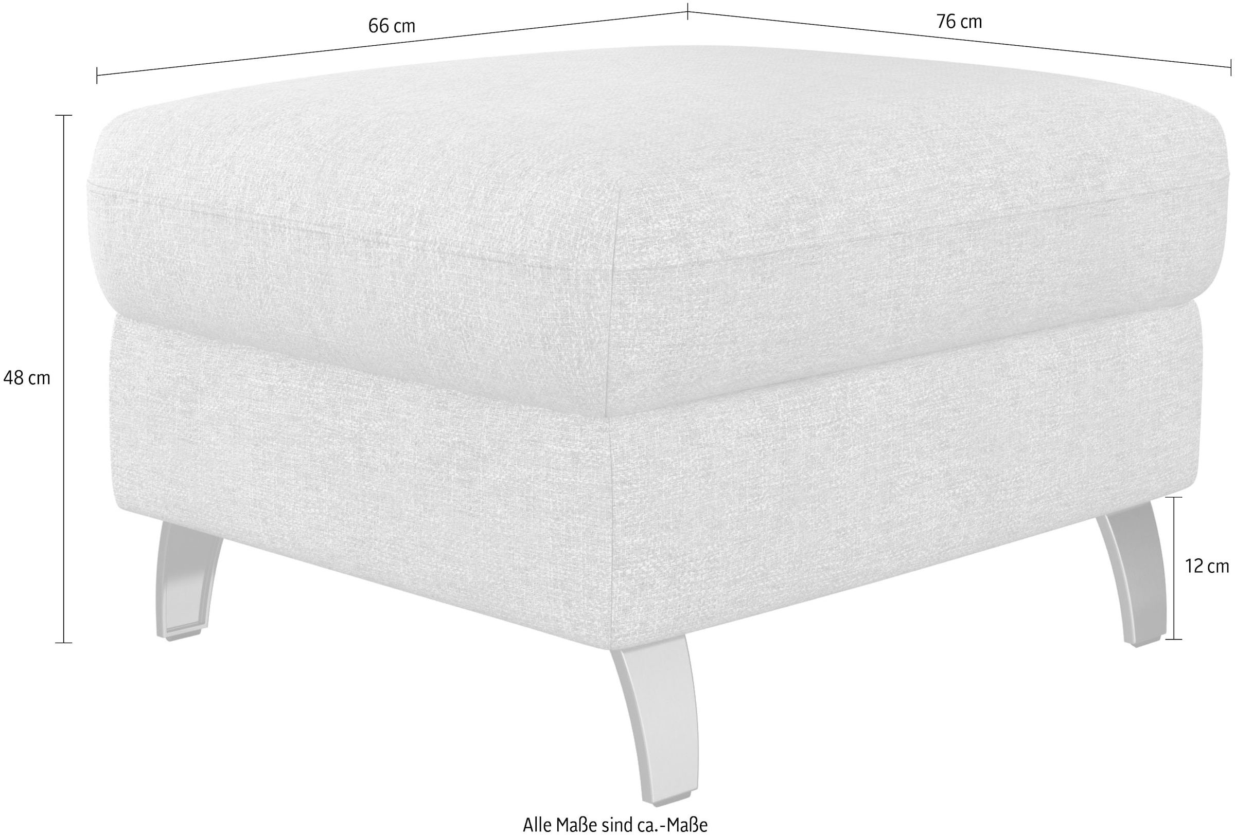 sit&more Stauraumhocker »Grenoble« mit Stauraum und satinierten Füssen