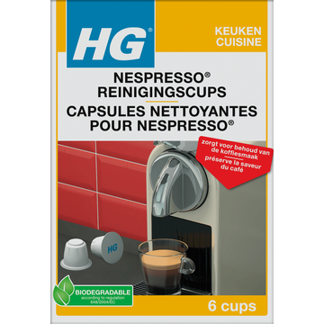 HG Nespresso Reinigingscups 6 Stuks