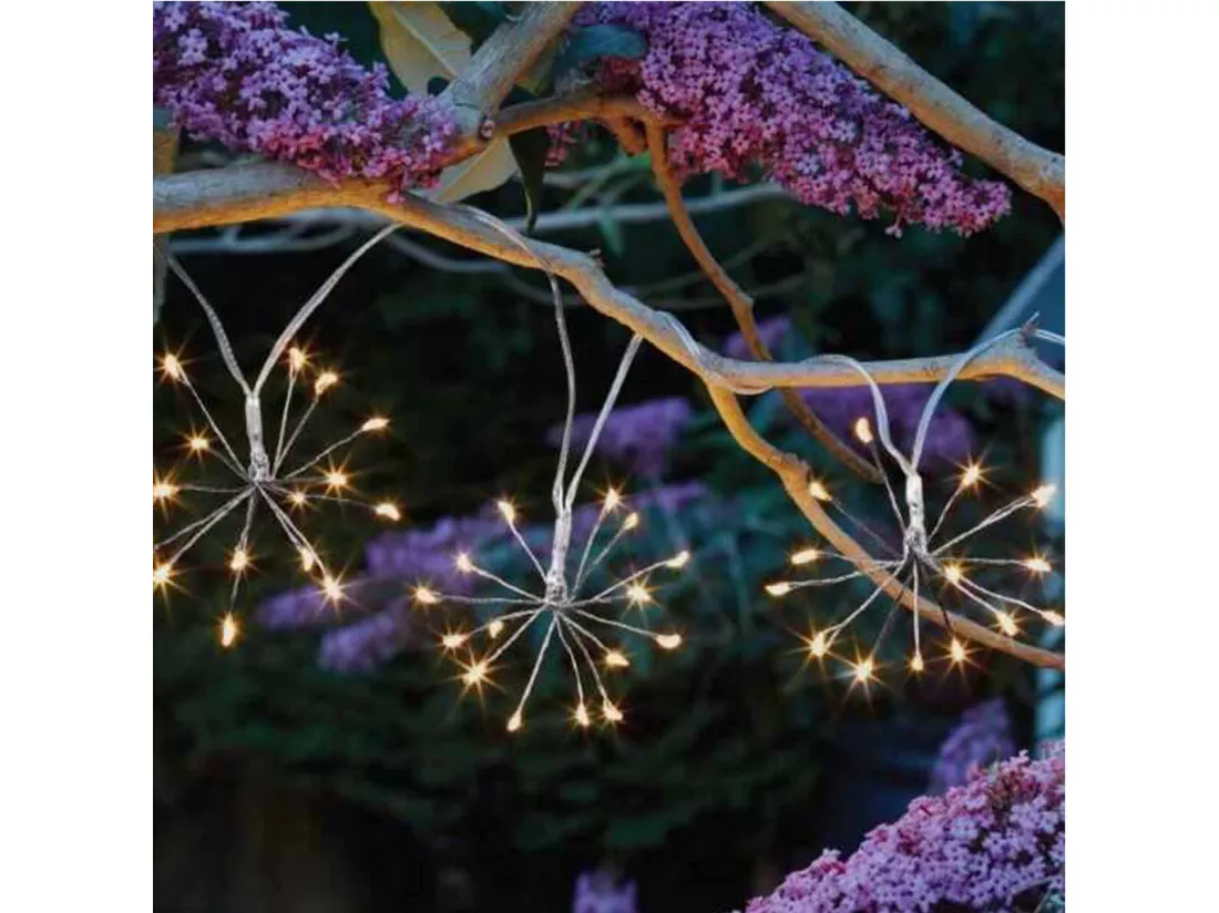 Guirlande solaire micro led FIREWORKS STRING LIGHT Beige Plastique 4.2M