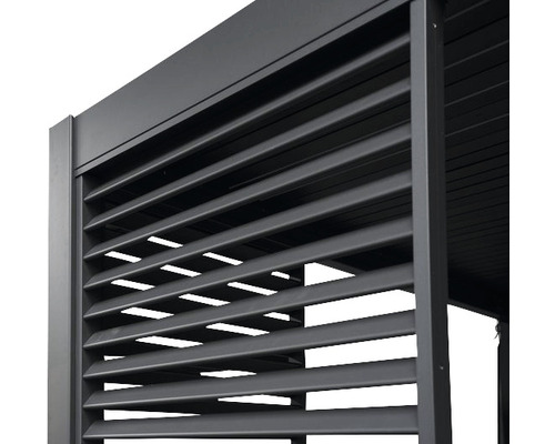 Mirador lamellen zijpaneel voor 300 cm, zijkant 90 cm, zwart