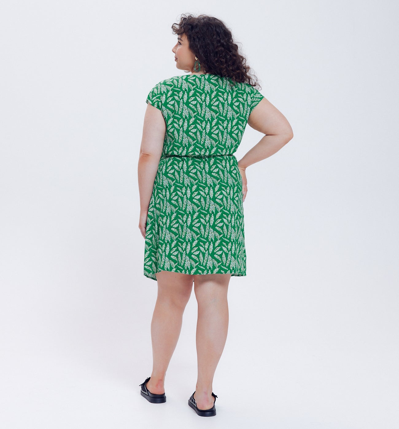 Robe courte imprimée Femme - Imprimé vert