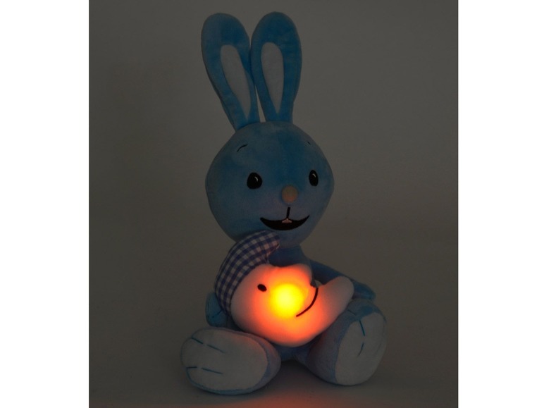 Knuffel konijn met lichtgevende maan
