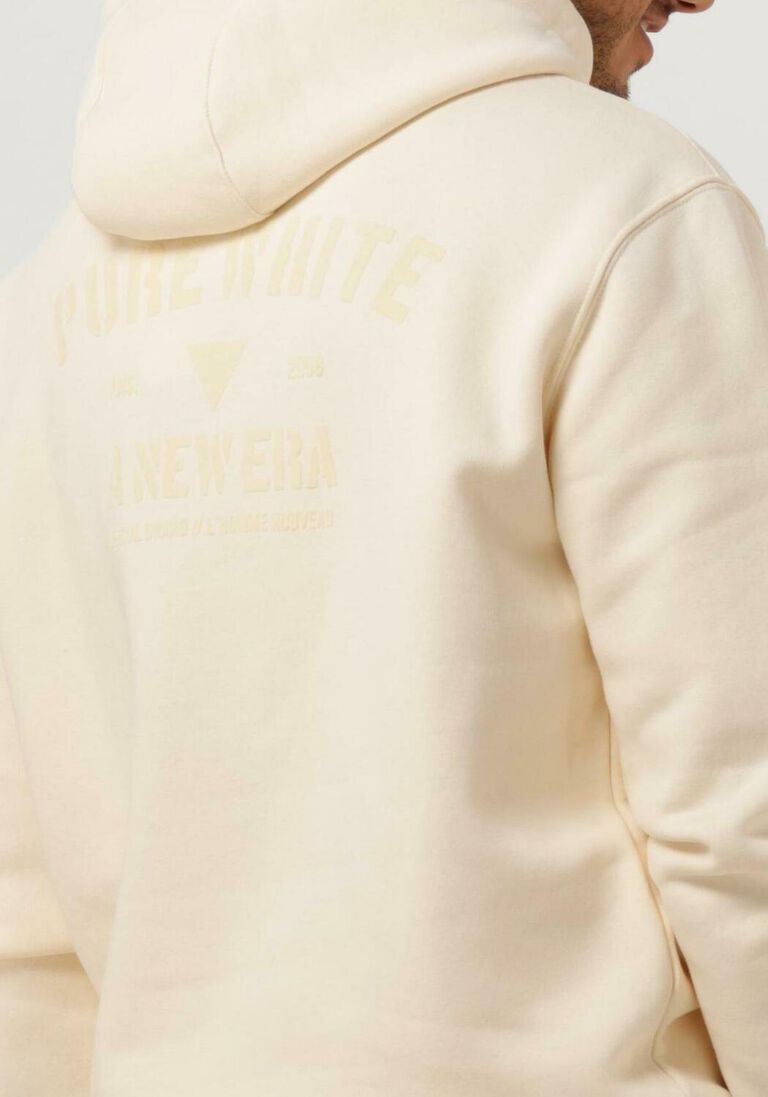 PUREWHITE ecru purewhite sweater hoodie with flock print