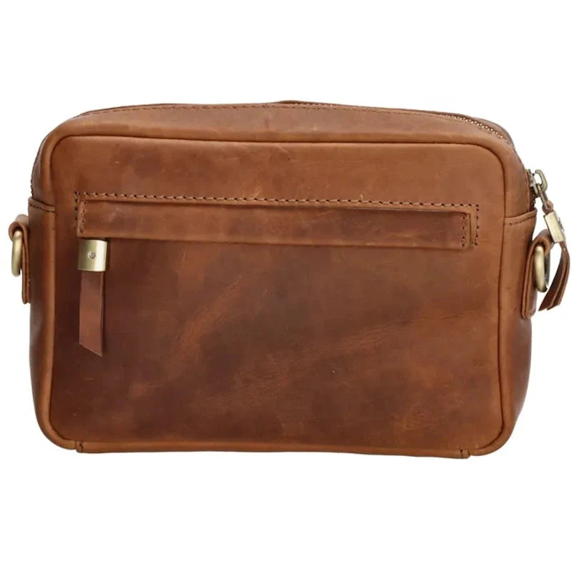 Micmac Bags Masterpiece Schoudertas Rits Cognac