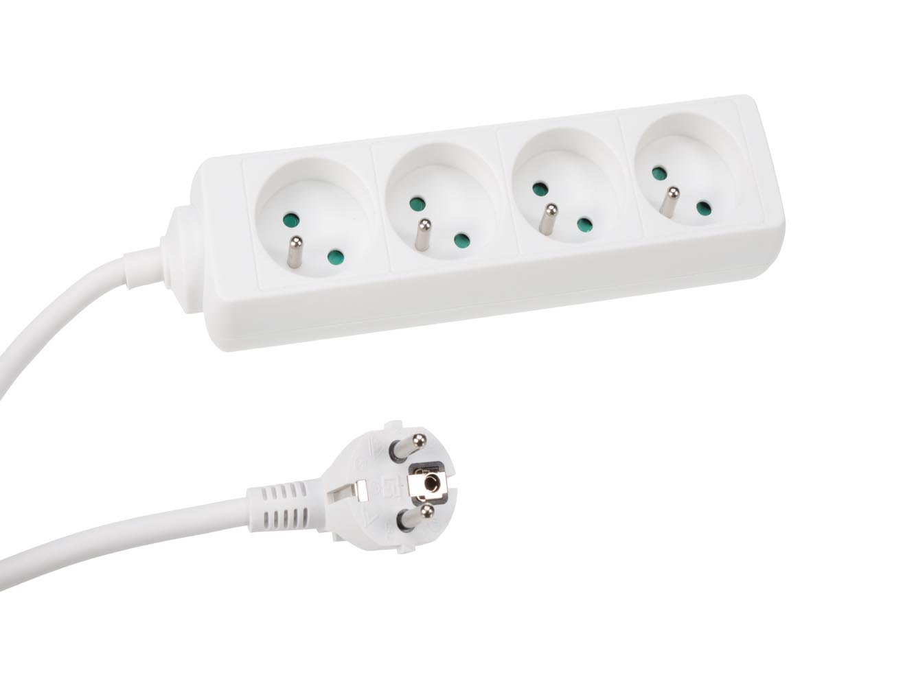 Perel EB4N 4-voudige stekkerdoos - 1,5 meter