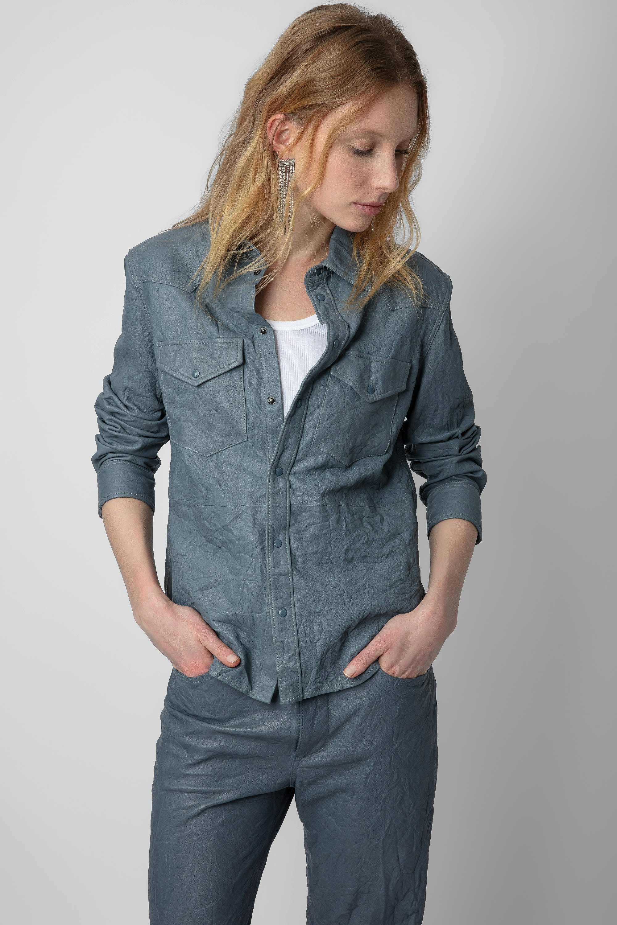 Chemise Thelma Cuir Froissé