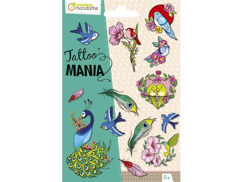 Avenue Mandarine Tattoo Set Tattoo Mania Vögel Tattoos für Kinder