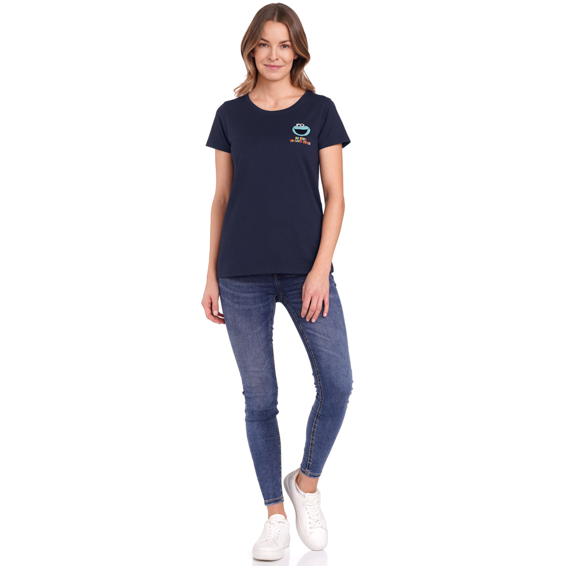 Gina Sesamstraße T-Shirt mit Print dunkelblau