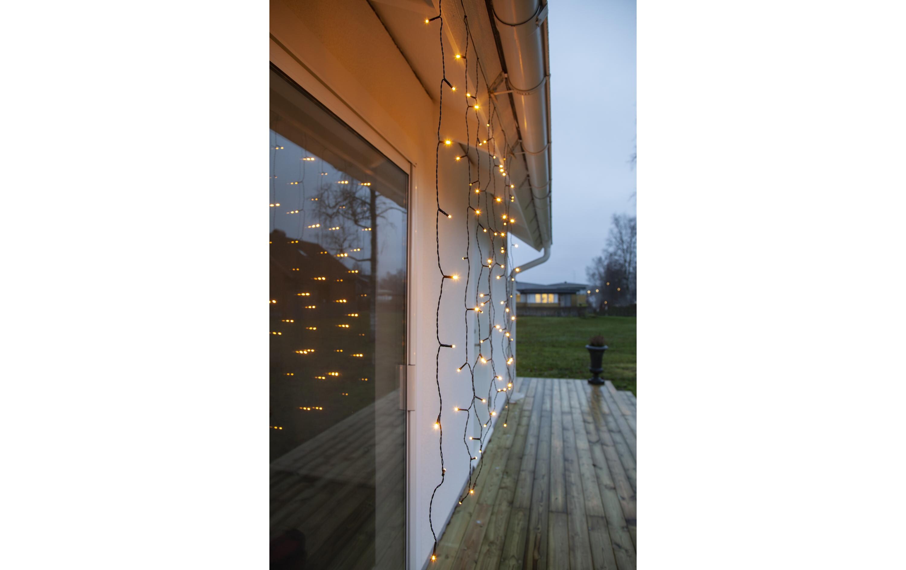 LED-Lichtervorhang Golden, 80 LEDs, 130 cmLichterkette mit goldig warmweissen LEDs