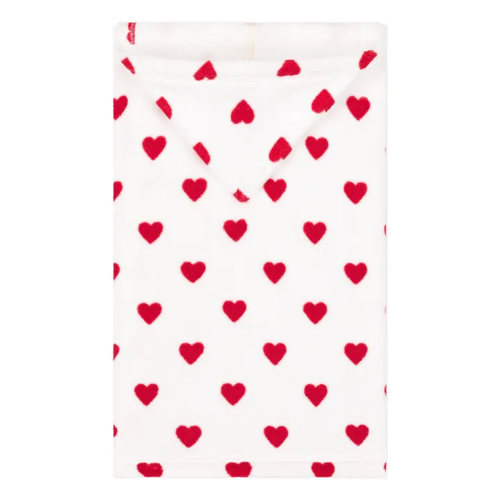 Petit Bateau Cape de Bain Louina Cœurs | Blanc