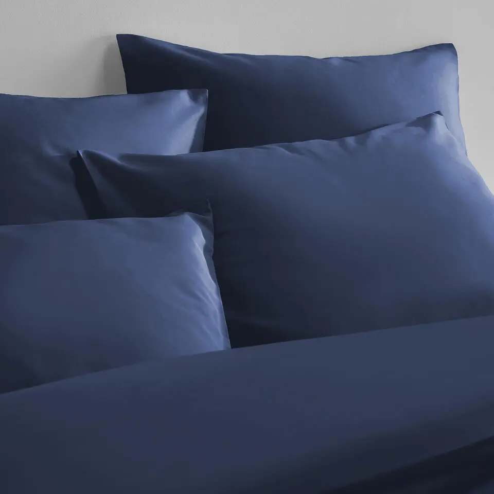 De Witte Lietaer Dekbedovertrek Katoen Satijn Olivia - 200 x 200/220 cm - Blauw