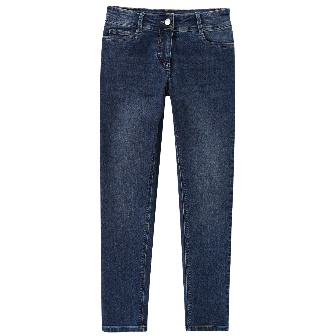 Yigga Mädchen Thermo-Jeans im Slim-Design dunkelblau