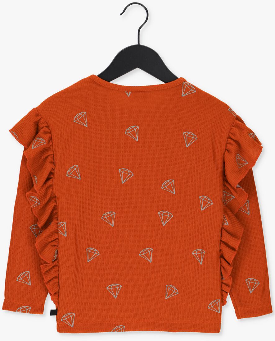 CARLIJNQ rode carlijnq  diamond - shirt with ruffles longsleeve