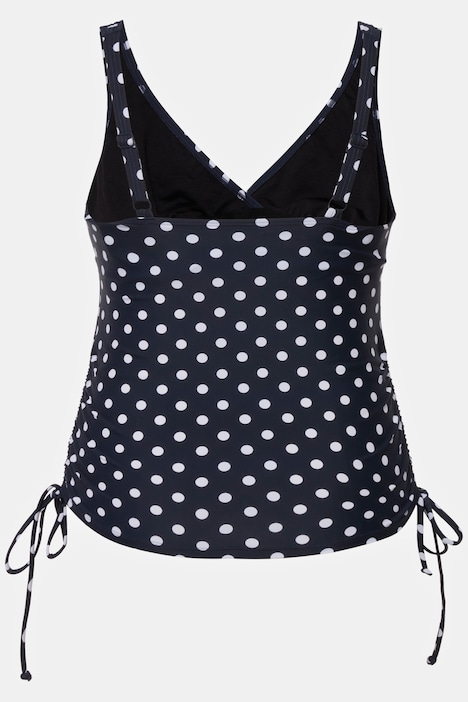 Bellieva-Tankini, Zweiteiler, Umstandsmode, Punkte, seitliche Raffungen, Volantsaum