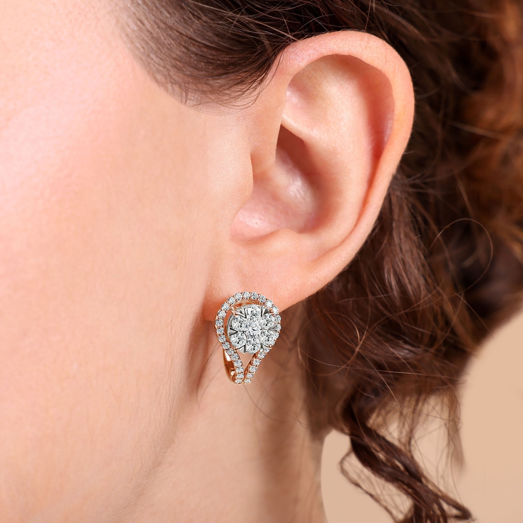 2.00 Karat Diamant-Kreolen 750/18 K Roségold