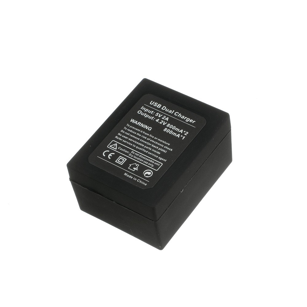 GoPro Hero 3 / 3  Dual USB Ladegerät   4 Ersatzakkus AHDBT-201 / 301 - 3.7V / 1050mAh