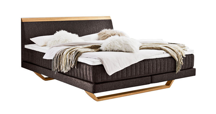 MONDO Bett SENTA 180 x 200 cm schwarz/ braun