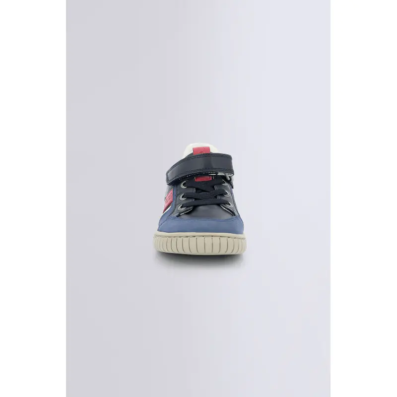 WINDO MARINE ROUGE BLEU BASKETS BASSES Cuir Garçon