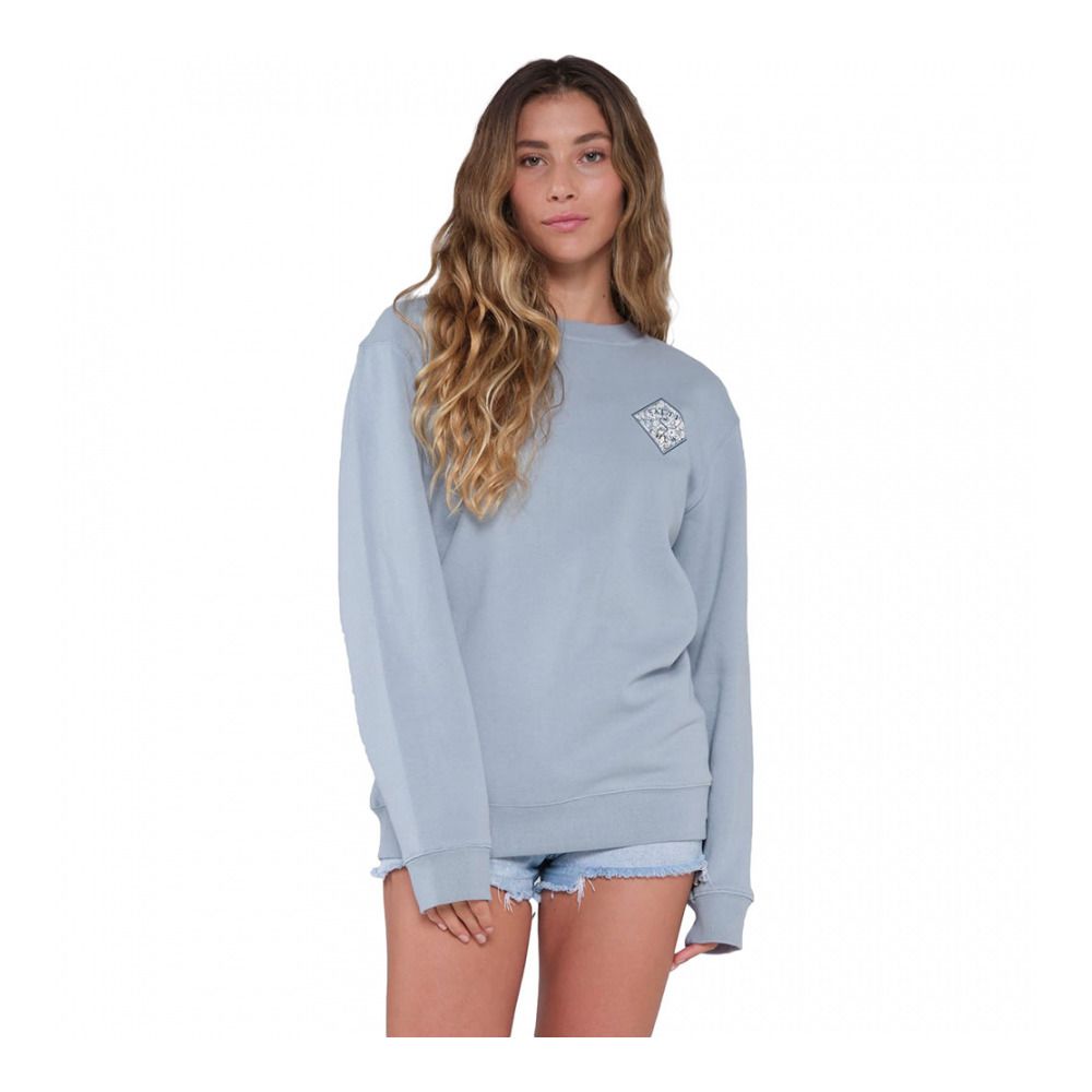 Salty Crew TIPPET FILL CREW - Sweat Femme tidal blue