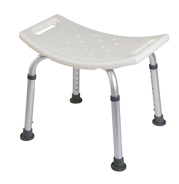 Tabouret de douche avec poignées blanc Godonier