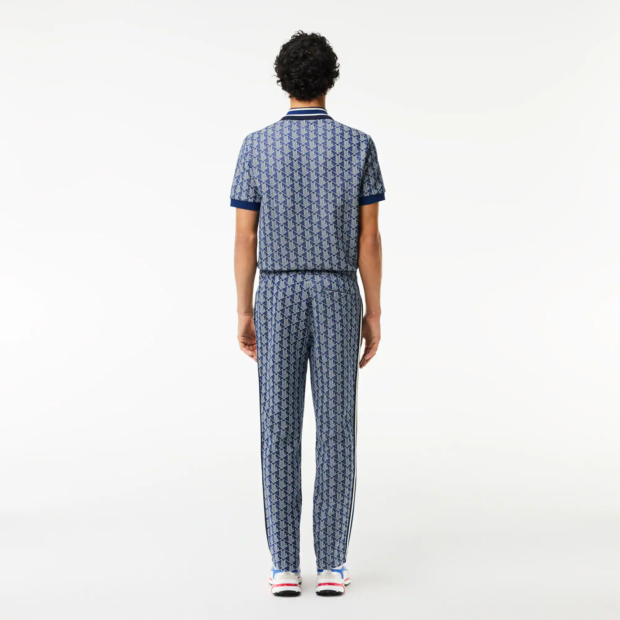 Jacquard-Paris Trainingsunterteil mit Monogramm Trainingshosen - Blau - Lacoste - Herren