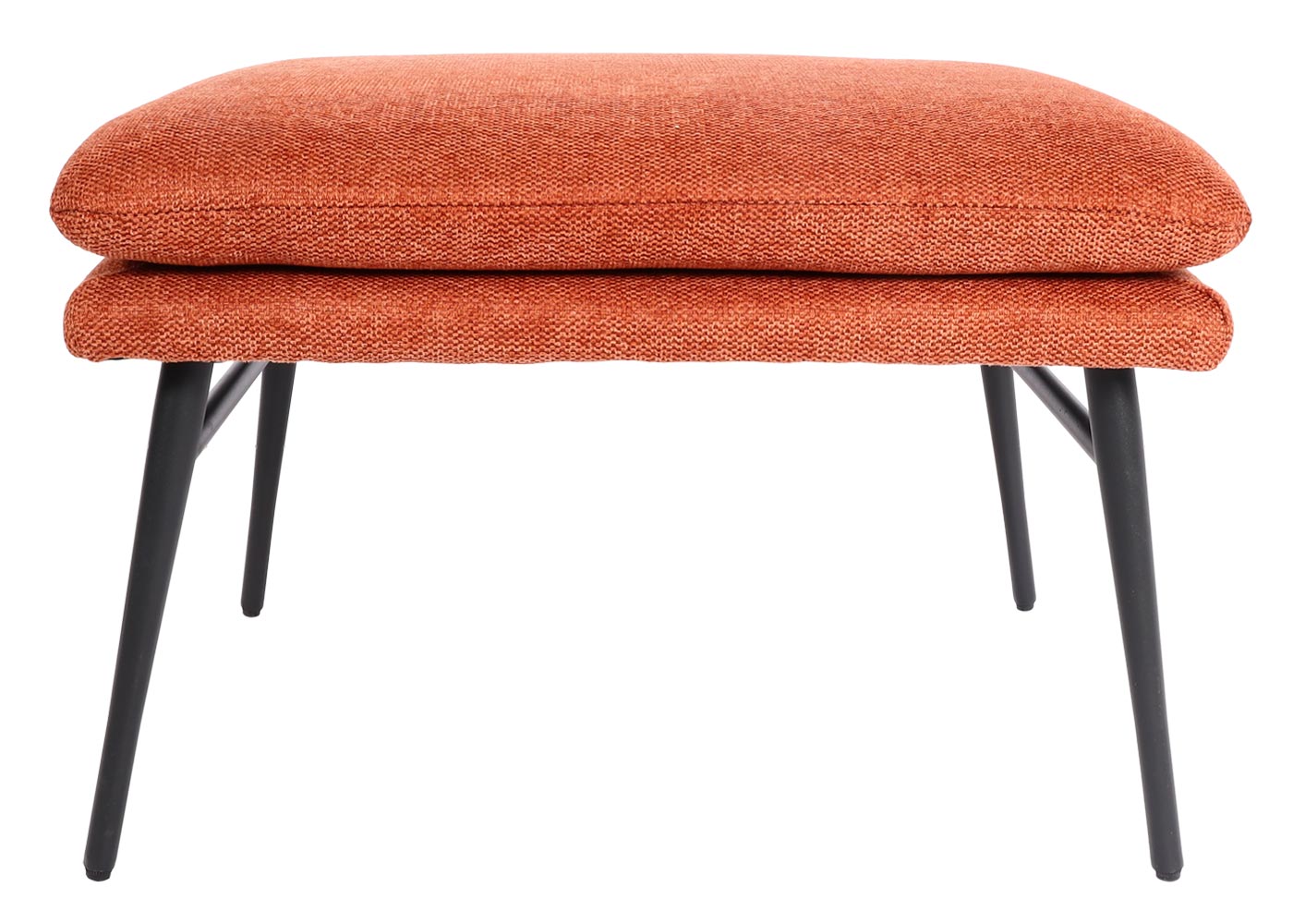 Hocker MCW-L62, Sitzhocker Fußablage Ottomane Polsterhocker, 38x56x40cm Stoff/Textil ~ terracotta-braun