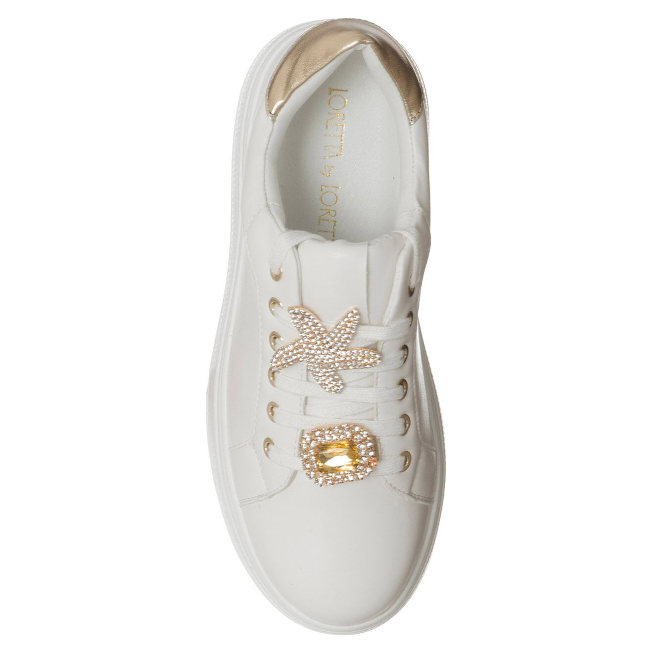 Loretta by Loretta Sneakers Pia blanc/doré