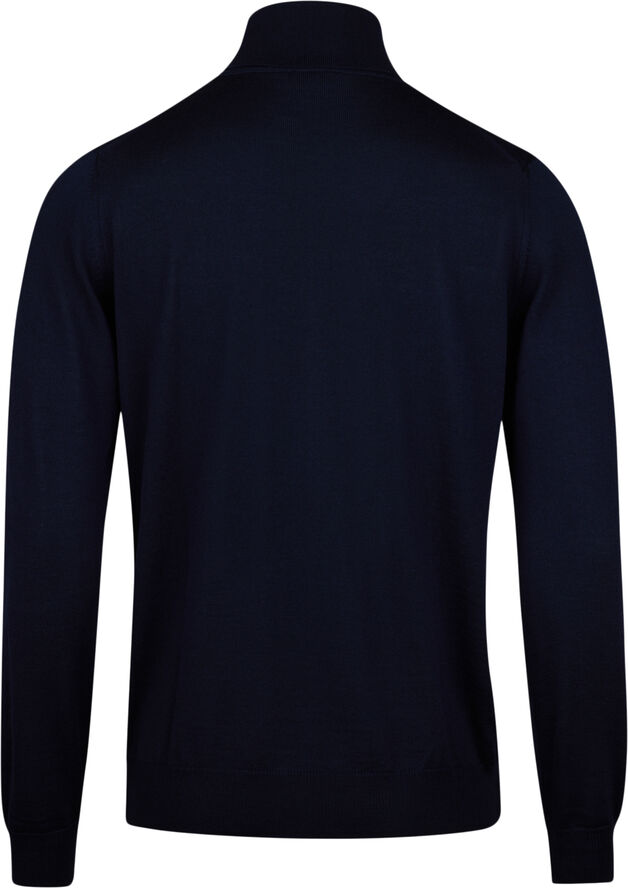 Stenströms Sweater Knitted Roll Neck Merino Wool Navy