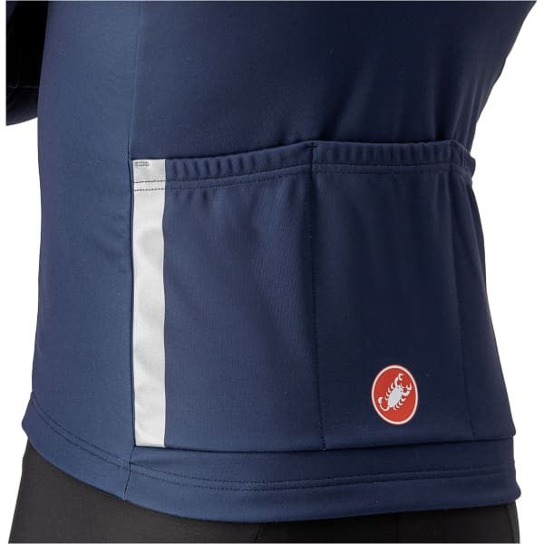 Maillot vélo CASTELLI MAILLOT ENTRATA THERMAL BLEU/GRIS
